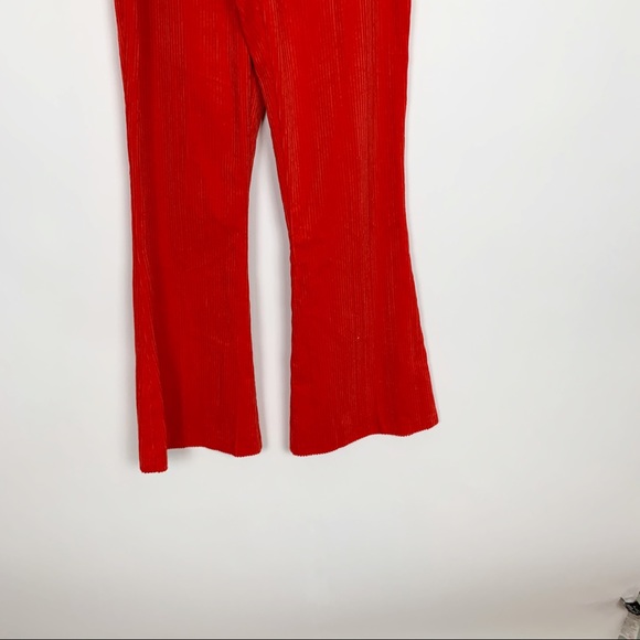 Asos Wide Leg Flare Chenille Hi Rise Pants - Picture 2 of 8